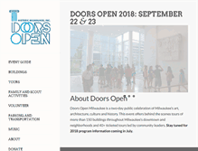 Tablet Screenshot of doorsopenmilwaukee.org